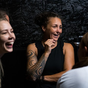 BTS: What is a photoshoot without some good laugh? :) <em>Photo: © Neža Jančič</em>