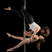 Pole dance studio photoshoot: Tina & Taja <em>Photo: © Saša Huzjak</em>