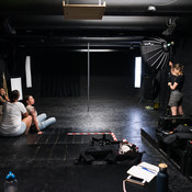 BTS: The black studio <em>Photo: © Saša Huzjak</em>